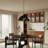 14.8'' Single-head Black Dining Chandelier Adjustable Height (including E26 Bulb)