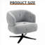 Pour le balcon, le salon et le bureau | Fauteuil d'appoint pivotant à 360 degrés en polyester Cool Grey