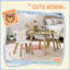 AIYAPLAY Wooden 3 Pieces Toddler Table and Chair Set 3-6 Years Natural