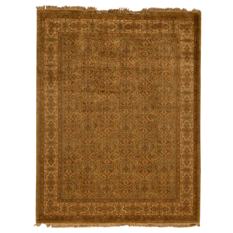Tapis ivoire noué à la main de haute qualité