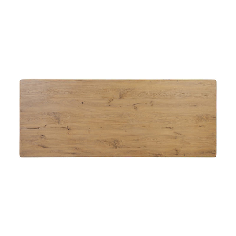 Castro Solid Oak Dining Table, Natural Reclaimed French Oak