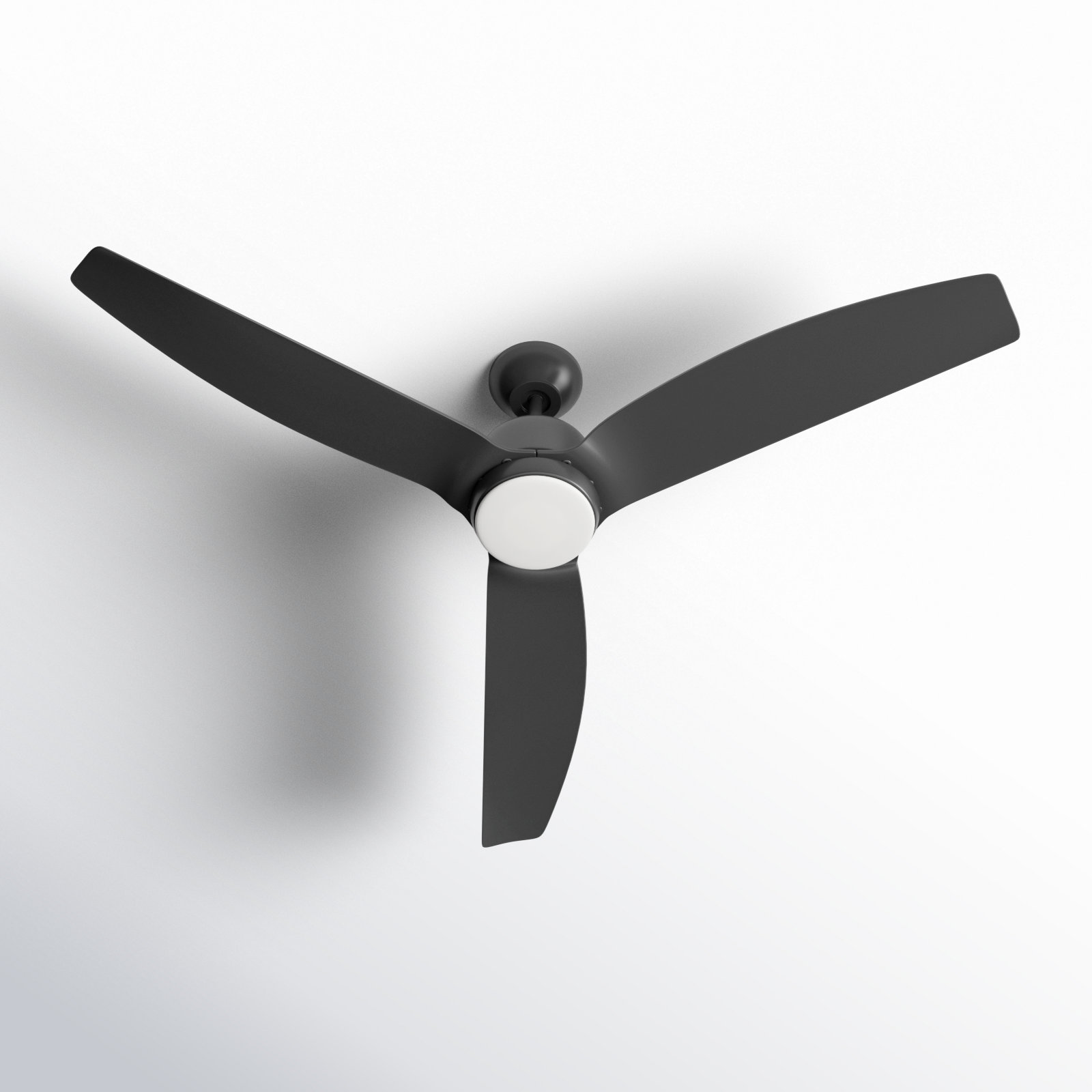 Carly 60'' Ceiling Fan with LED Light Kit, Matte Black, Matte Black, 15.40" H x 60" W x 60" D