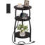Table d'appoint ronde à 3 niveaux avec station de charge, P 11,8 po x l 11,8 po x H 21,5 po-855705069