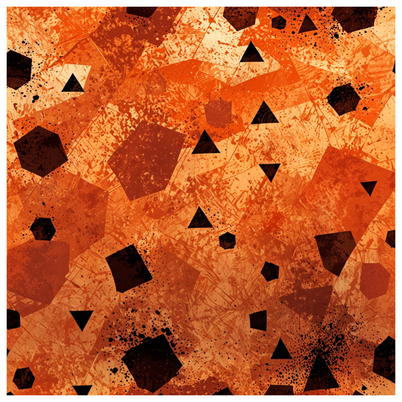 Coussins décoratifs à formes géométriques orange, 20 x 20 pouces