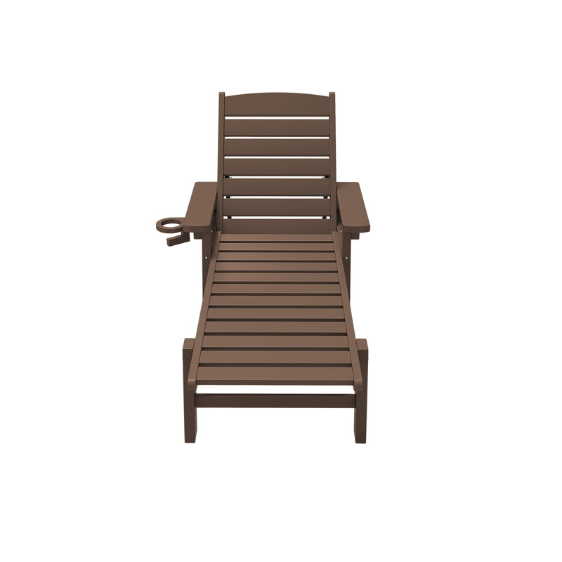 Grzedzinska Reclining Outdoor Lounge Adirondack Chair, Brown