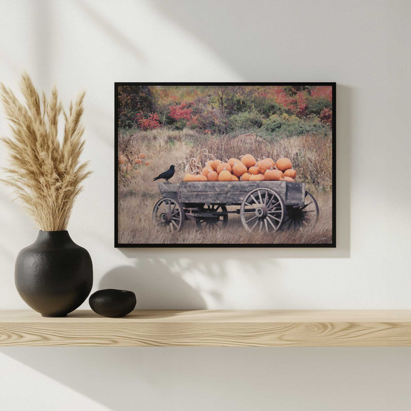 «Pumpkin Patch Picks II» par Lori Deiter, reproduction d'art, L 40 x H 30, Blanc, Impression encadrée