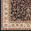 Tapis noir à motif floral-16355553