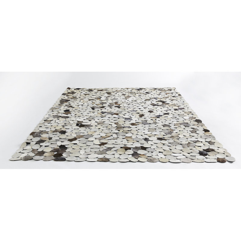 Telfair Abstract Leather Area Rug, Rectangle 170 x 230cm