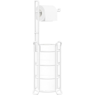 Porte-papier hygiénique Support et distributeur de papier hygiénique pour 4 méga rouleaux de papier hygiénique sur pied