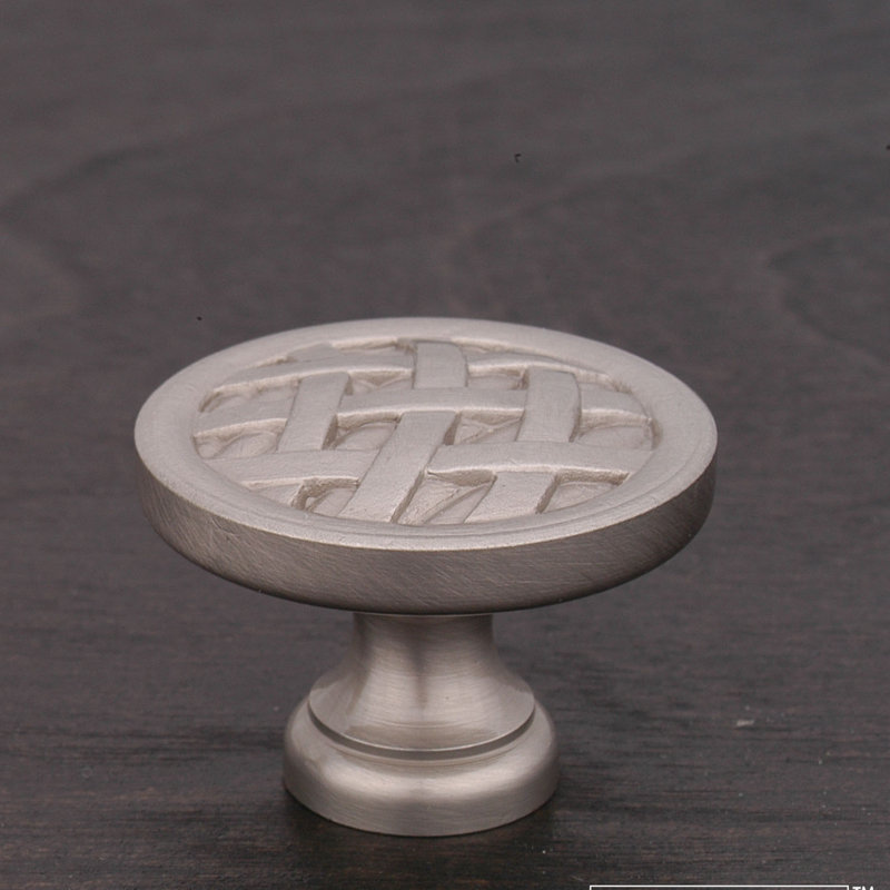CK Series 1 1/2" Diameter Mushroom Knob, Satin Nickel (Pewter), Large