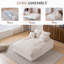 Chaise longue convertible en velours côtelé avec coussins-131685975