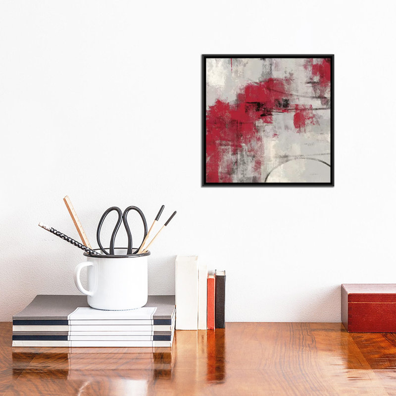 « stone jardins ii red » par silvia vassileva,, reproduction d’impression sur toile tendue, H 18 po x l 18 po x p 1,5 po
