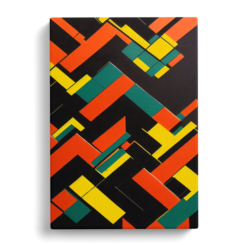 Bauhaus Abstract Art No.5 - Wrapped Canvas Print, 50cm H x 35cm W x 3cm D