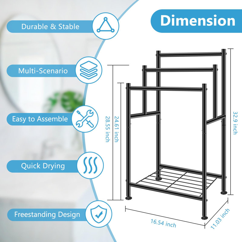Freestanding Towel & Blanket Rack