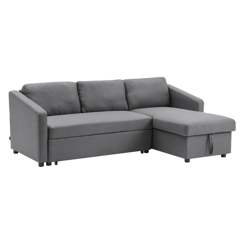 Kachayr 215Cm Linen Square Arm Sofa Bed