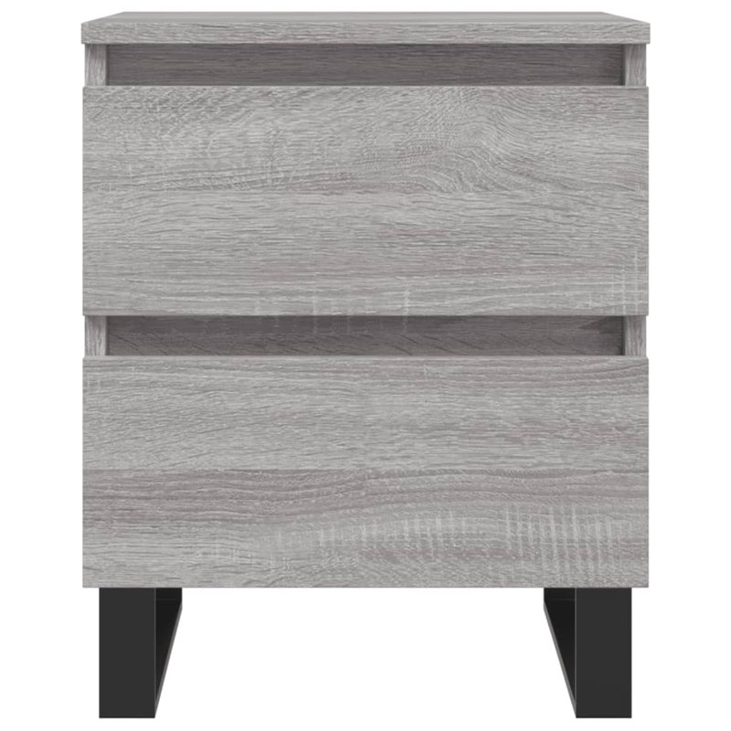 Makram 40cm W Iron Bedside Table, Grey Sonoma