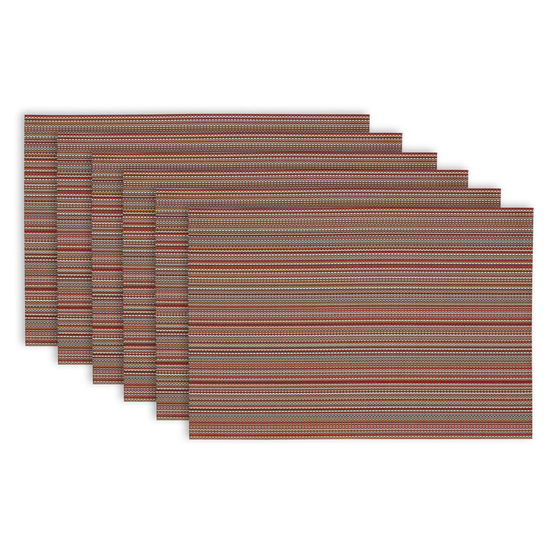 Willams Vinyl Striped Rectangle Placemat