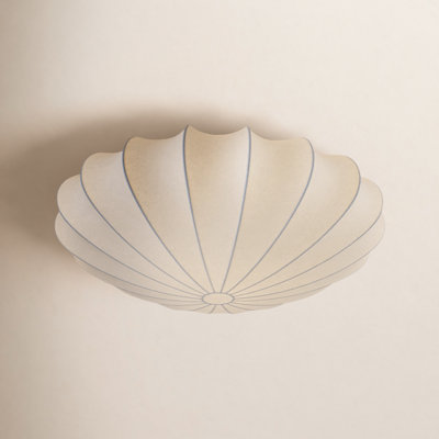 27" 3-Light Silk Semi Flush Mount