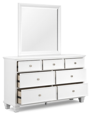 Commode et miroir Fortman, Blanc