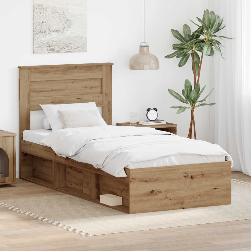 Bed, European Single (90 x 200 cm), Artisian Oak