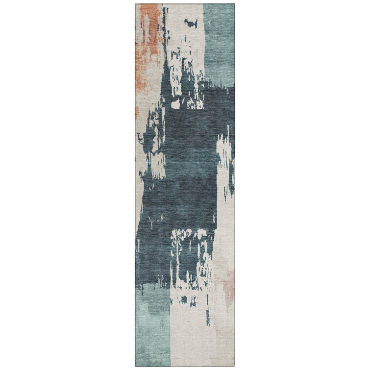 Machine Washable Indoor/Outdoor Skiljo ACN2347 Abstract Rug