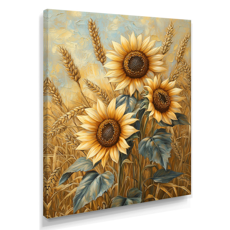 Dreven - Floral Canvas Wall Art, H 40 po x l 30 po, Toile tendue, Ne s’applique pas