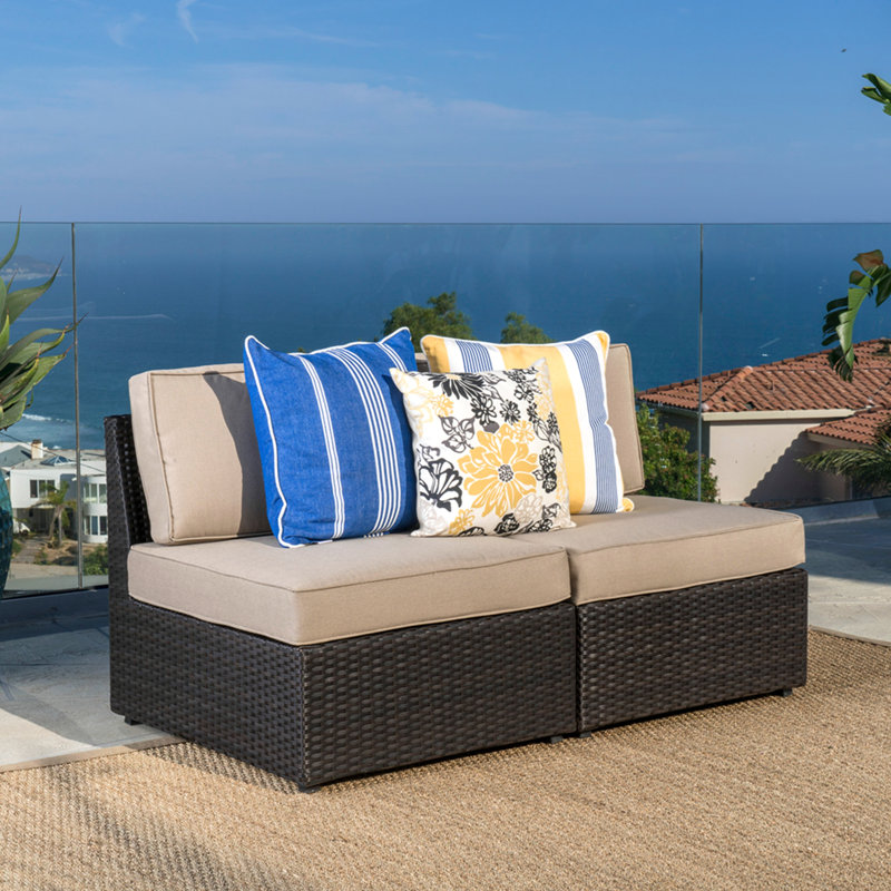Chaise sans accoudoirs Santa Cruz, Coussin beige / structure en fer