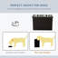 Station de rangement pour animaux surélevée avec 2 bols en acier inoxydable Pawhut