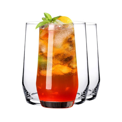 CLEAR HIGHBALL COCKTAIL TALL DRINKING GLASSES