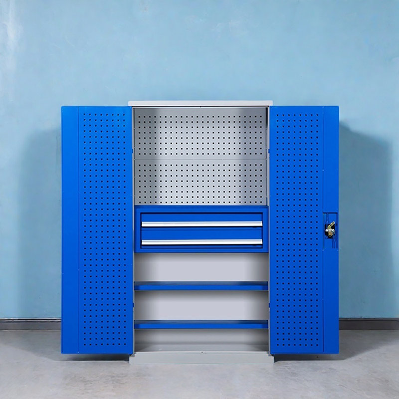 Casiers de garage multifonctionnels à grande capacité, Bleu / blanc