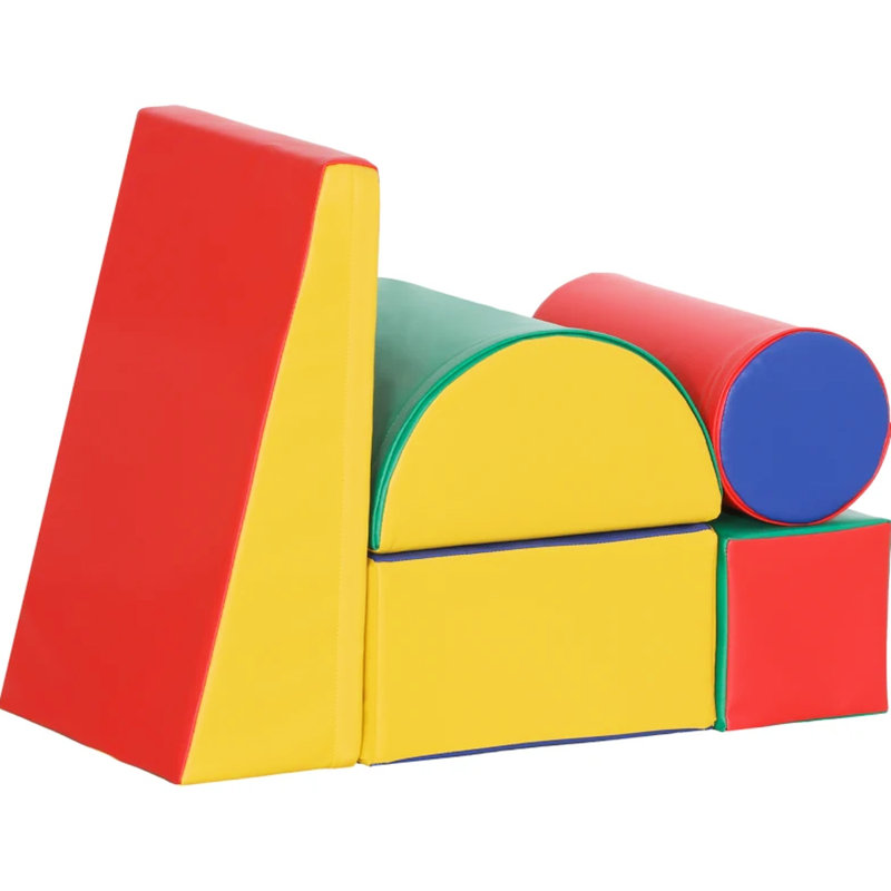 Blocs empilables en mousse souple pour rampe d'escalade de 12 à 36 mois, bâtiment éducatif, similicuir, aucun assemblage requis, housses, facile à nettoyer