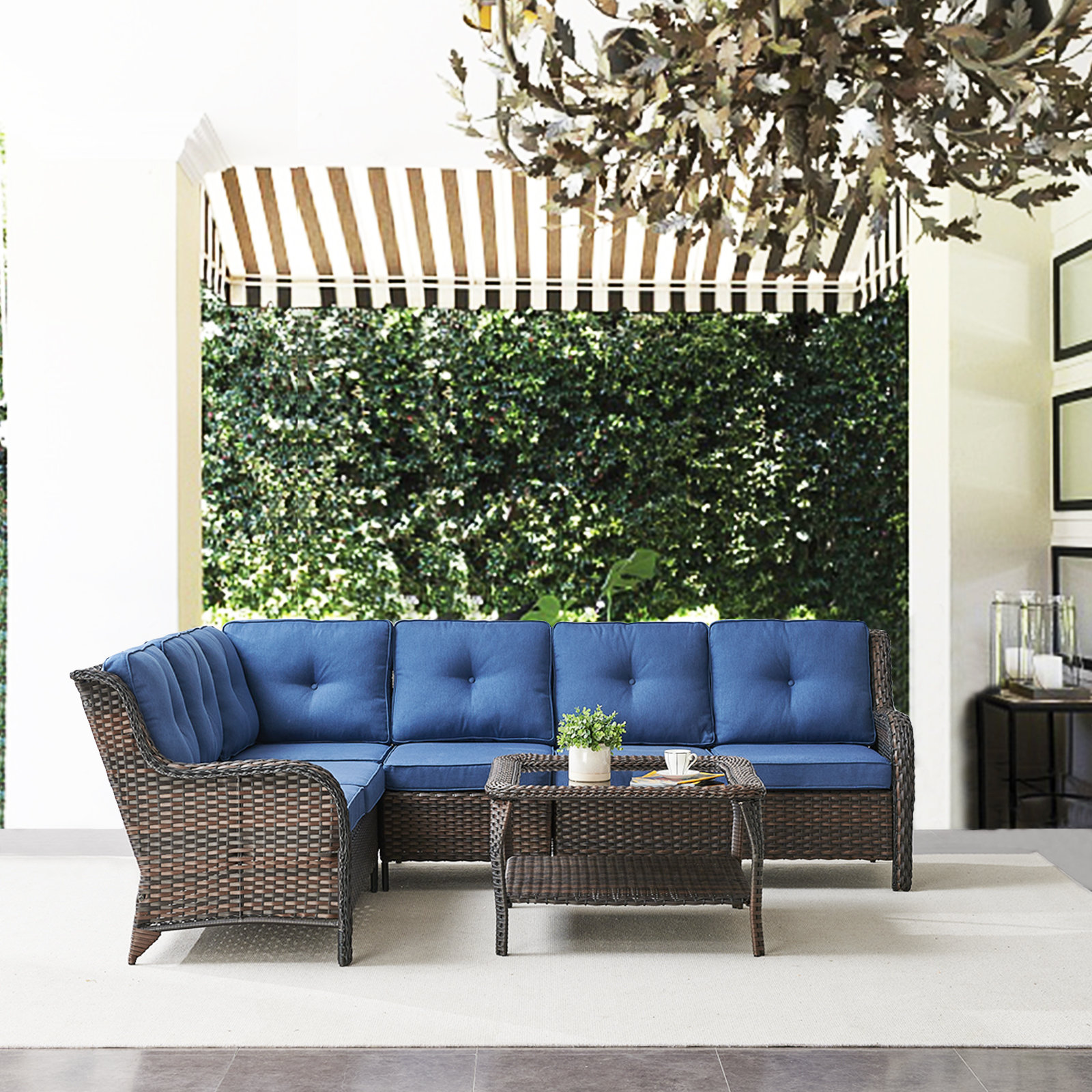 Red Barrel Studio® 6 Person Outdoor Seating Group with Cushions