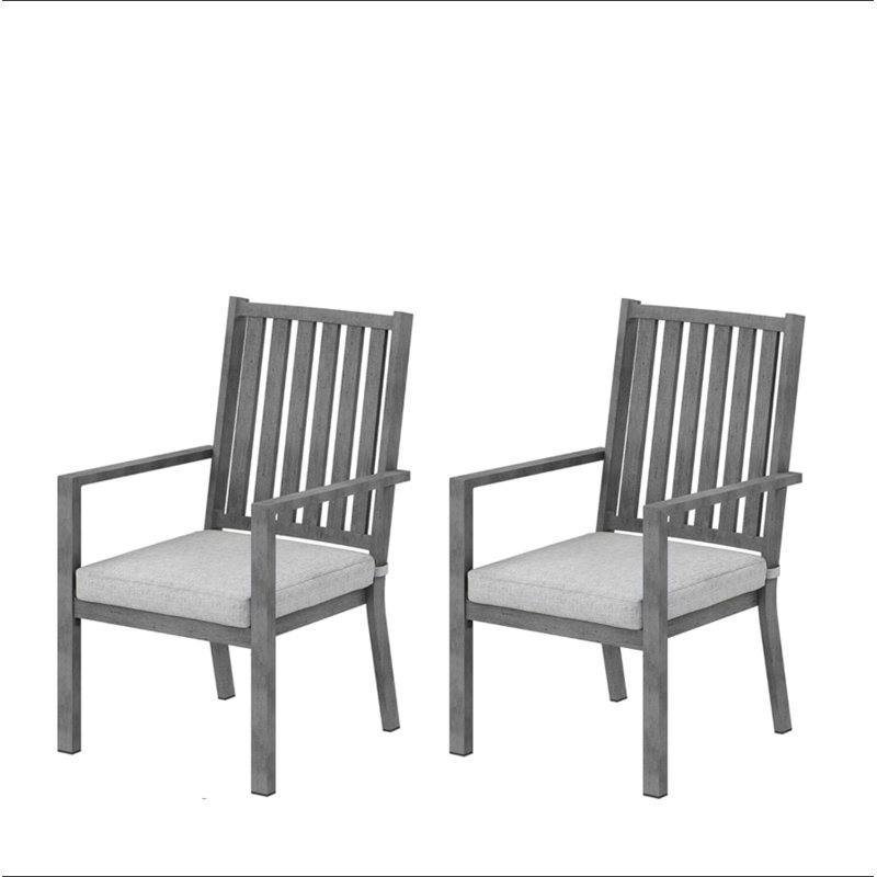 Chaises de patio 23 po toutes saisons, Gris, 2