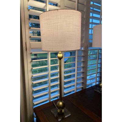 Ensemble de lampes de table transparentes 34 po Cecelie