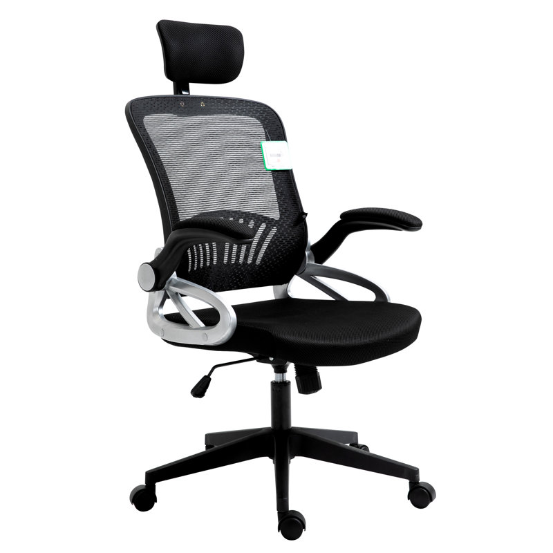 Mapleton Polyester Blend Executive Chair with Headrest, Black