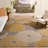 Metro 384 Hand Tufted Wool/Cotton Floral Rug in Dark Gray/Beige-2033112035