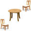 Ensemble de salle à manger 3 pièces en bois de teck de qualité A: table ronde de 36 po et chaises sans accoudoirs Osborne # 11OS0700-112322348
