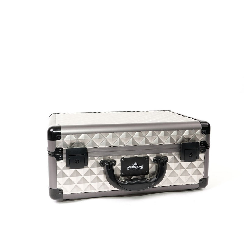Trousse de voyage pour meuble-lavabo avec clouté et ampoules DEL Slaycase, Gris anthracite clouté