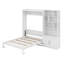 Lit escamotable double avec tablettes