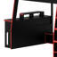 Loft Bed with Desk, Multi-Storage Shelves, RGB Lighting, and Adjustable Table Placement-1922463006