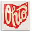 Art mural en verre épique «Ohio Love» par Molly Mattin, 12 po x 12 po