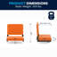 Sièges de confort grand format par Flash - fauteuil de stade léger avec poignée et siège ultra-rembourré-24583970