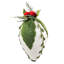 Ensemble de 6 ornements en forme de pomme de pin glacée 7 pouces avec 6 décorations d'arbre de Noël en forme de larme, vert et blanc