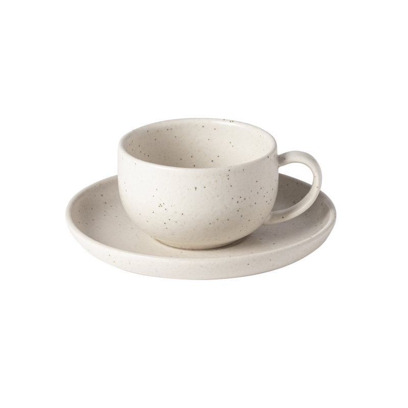 Tasse à thé et soucoupe Casafina Pacifica, Vanille
