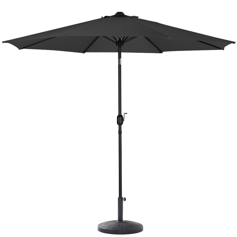 Aaroon 300cm Tilt Market Parasol, Black