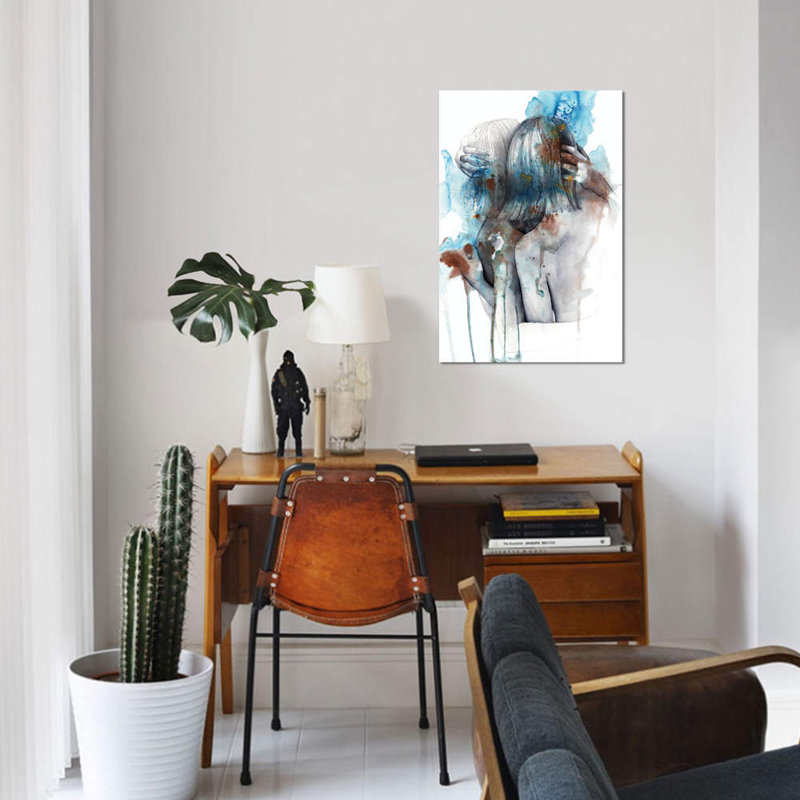 « isolophobia », impression sur toile, H 12 po x l 8 po x P 0,75 po, Toile tendue, Pas de tapis
