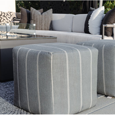 Hania Outdoor Ottoman with Sunbrella Cushions
