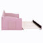 Lit de jour simple tapissier avec couchette, canapé-lit en velours avec ports USB, aucun sommier nécessaire, rose (ancien SKU HL000067AAH)