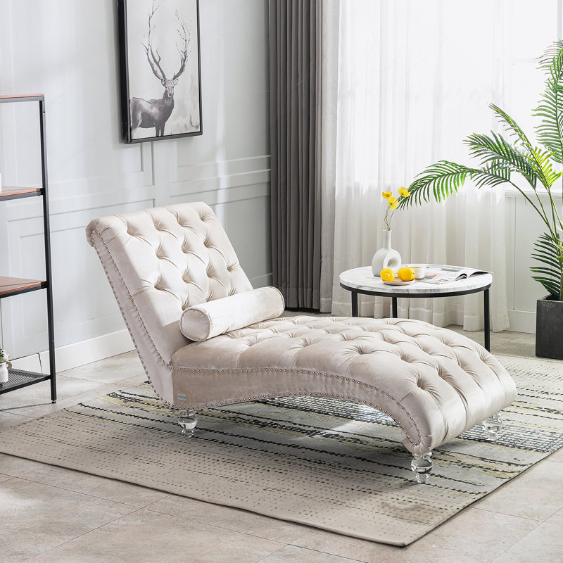 Canapé Leisure avec pieds en acrylique, Beige