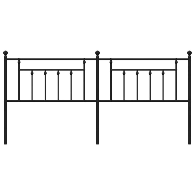 Metal Headboard, Emperor - 200 x 200 cm, Black